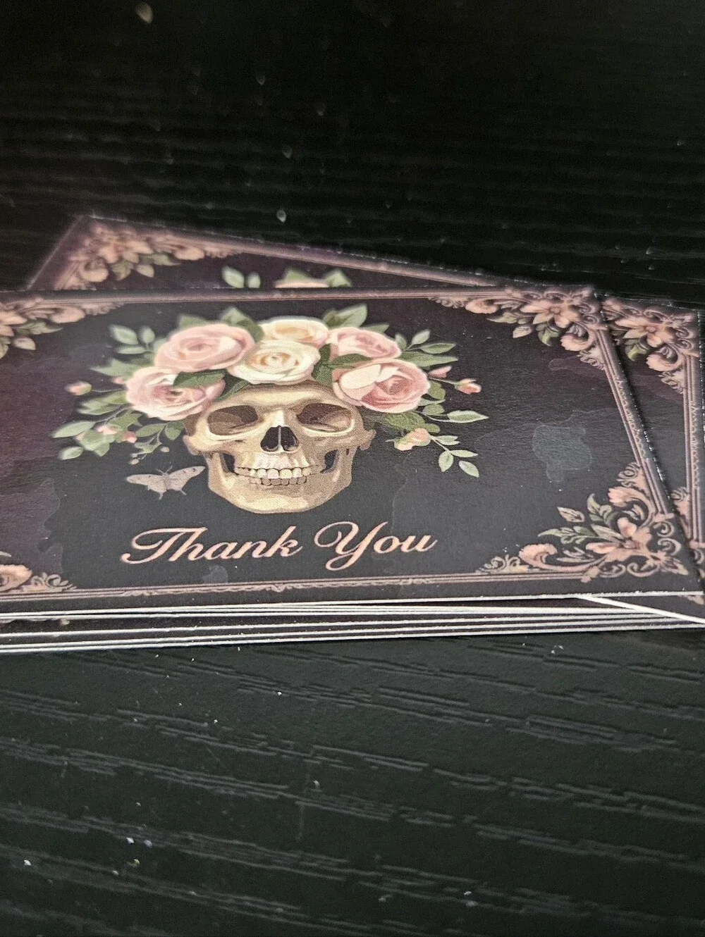 Skull Floral Crown Thank You cards